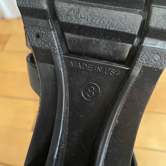 US-Made Black Jelly Sandals - Picture 6 of 7